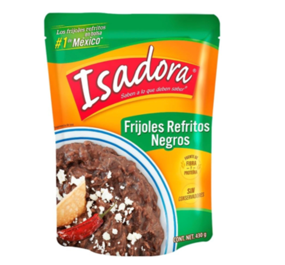 FRIJOLES REFRITOS NEGROS ISADORA 454 G