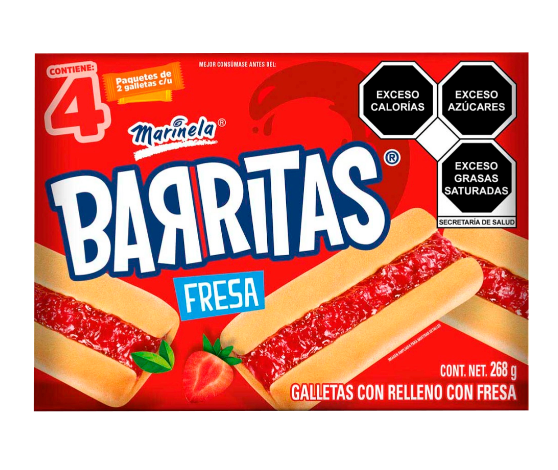 GALLETAS BARRITAS FRESA  268 G